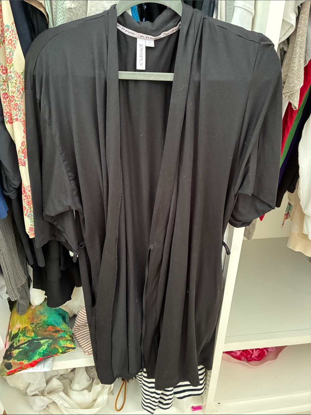 Women’s Black Draped Robe - joyspun Brand size small